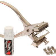 Tatuownica uszna zaciskowa 7mm z kompletem 14 znaków i tuszem